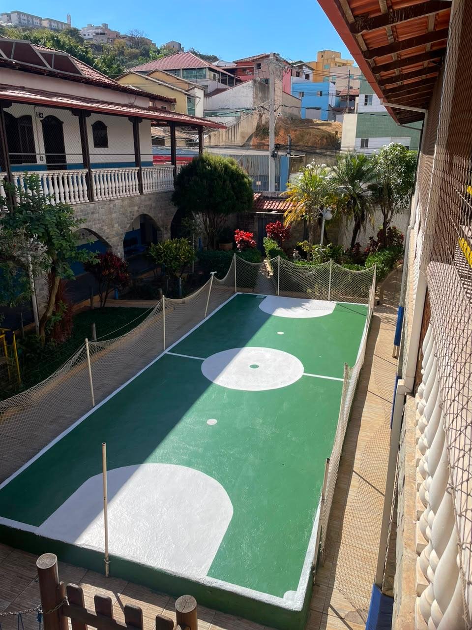 Mini quadra esportiva da escola